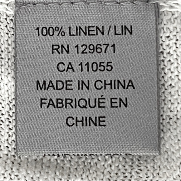 360 Sweater Revolve Ivory 100% Linen Sunglasses Studded Pullover Size S - Picture 9 of 10